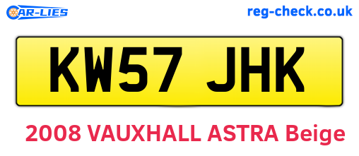 KW57JHK are the vehicle registration plates.