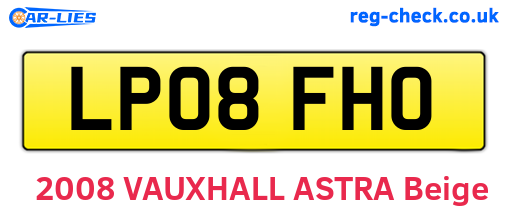 LP08FHO are the vehicle registration plates.