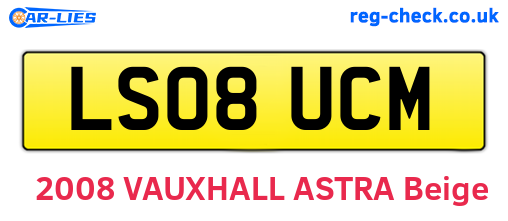 LS08UCM are the vehicle registration plates.