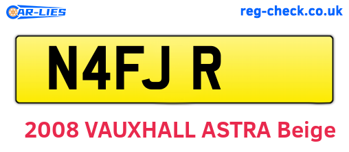 N4FJR are the vehicle registration plates.