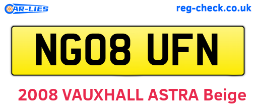 NG08UFN are the vehicle registration plates.
