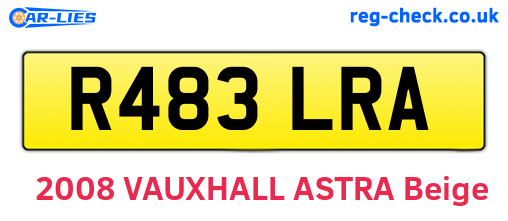 R483LRA are the vehicle registration plates.
