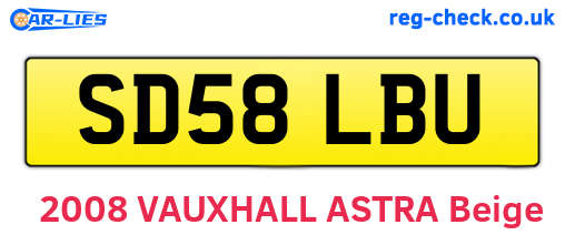 SD58LBU are the vehicle registration plates.