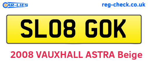 SL08GOK are the vehicle registration plates.
