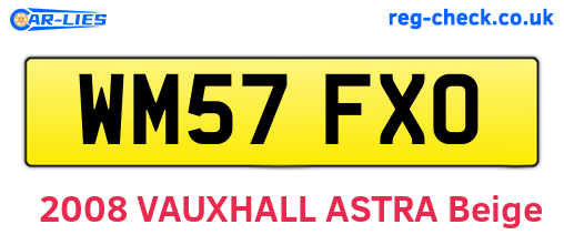 WM57FXO are the vehicle registration plates.