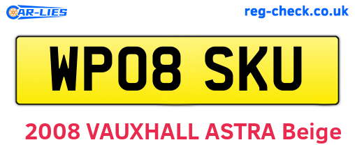 WP08SKU are the vehicle registration plates.