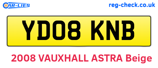 YD08KNB are the vehicle registration plates.