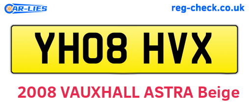 YH08HVX are the vehicle registration plates.