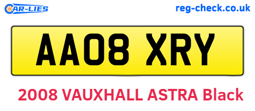 AA08XRY are the vehicle registration plates.