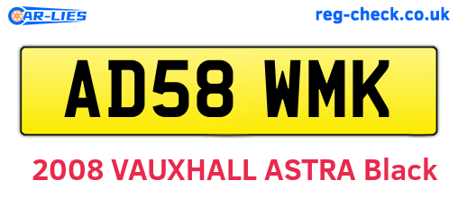 AD58WMK are the vehicle registration plates.