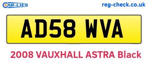 AD58WVA are the vehicle registration plates.