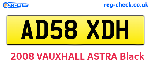 AD58XDH are the vehicle registration plates.