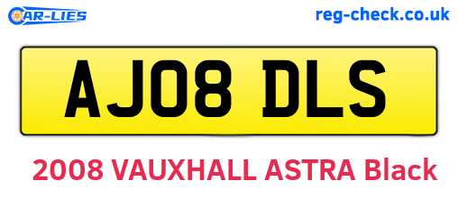 AJ08DLS are the vehicle registration plates.