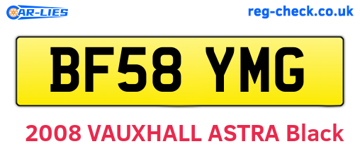 BF58YMG are the vehicle registration plates.