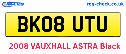 BK08UTU are the vehicle registration plates.