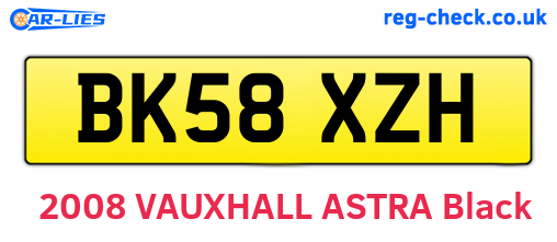 BK58XZH are the vehicle registration plates.