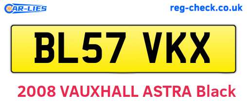 BL57VKX are the vehicle registration plates.