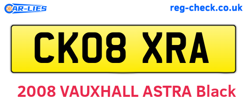 CK08XRA are the vehicle registration plates.