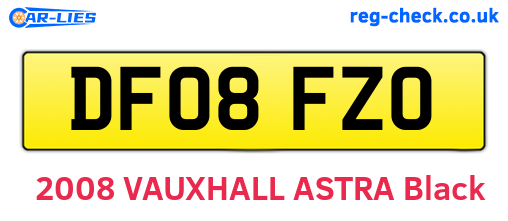 DF08FZO are the vehicle registration plates.