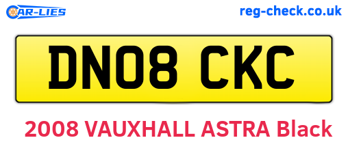 DN08CKC are the vehicle registration plates.