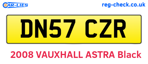 DN57CZR are the vehicle registration plates.