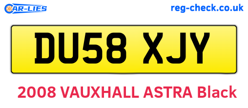 DU58XJY are the vehicle registration plates.