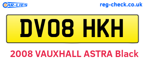 DV08HKH are the vehicle registration plates.