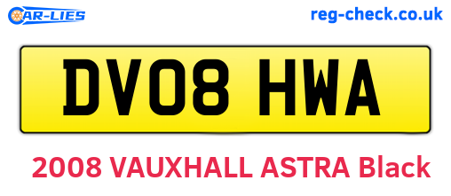 DV08HWA are the vehicle registration plates.