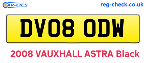 DV08ODW are the vehicle registration plates.