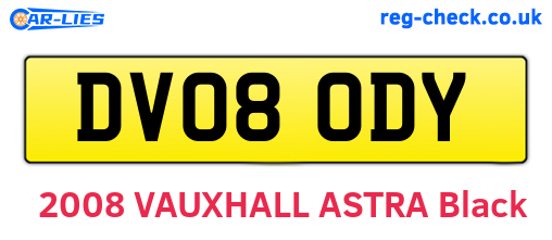 DV08ODY are the vehicle registration plates.