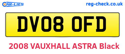 DV08OFD are the vehicle registration plates.