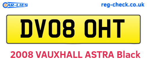 DV08OHT are the vehicle registration plates.
