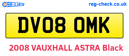 DV08OMK are the vehicle registration plates.