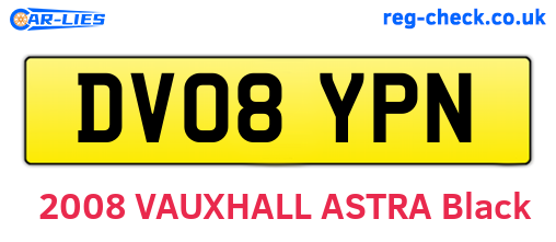 DV08YPN are the vehicle registration plates.