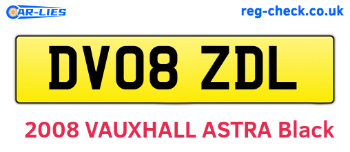 DV08ZDL are the vehicle registration plates.