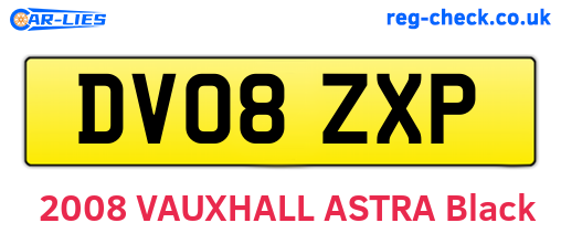 DV08ZXP are the vehicle registration plates.