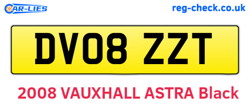 DV08ZZT are the vehicle registration plates.
