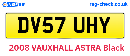 DV57UHY are the vehicle registration plates.