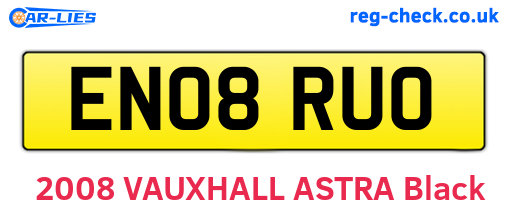 EN08RUO are the vehicle registration plates.