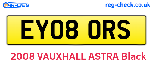 EY08ORS are the vehicle registration plates.