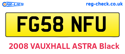 FG58NFU are the vehicle registration plates.