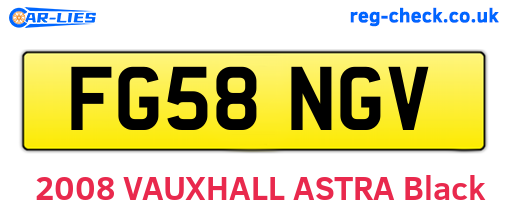 FG58NGV are the vehicle registration plates.