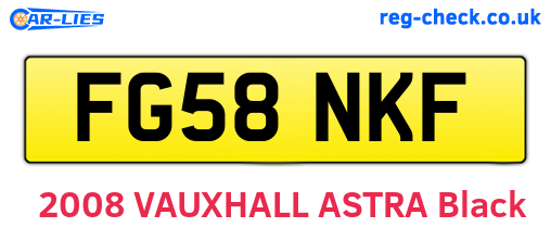 FG58NKF are the vehicle registration plates.