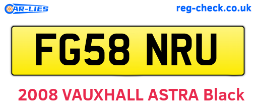 FG58NRU are the vehicle registration plates.