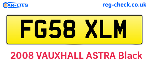 FG58XLM are the vehicle registration plates.