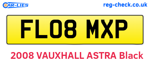 FL08MXP are the vehicle registration plates.