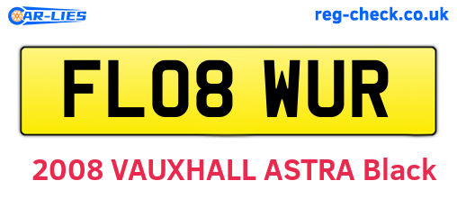 FL08WUR are the vehicle registration plates.