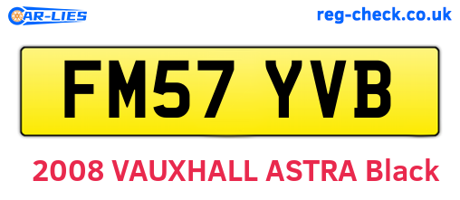 FM57YVB are the vehicle registration plates.