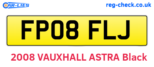 FP08FLJ are the vehicle registration plates.