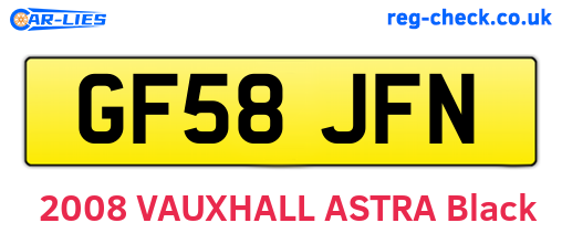 GF58JFN are the vehicle registration plates.